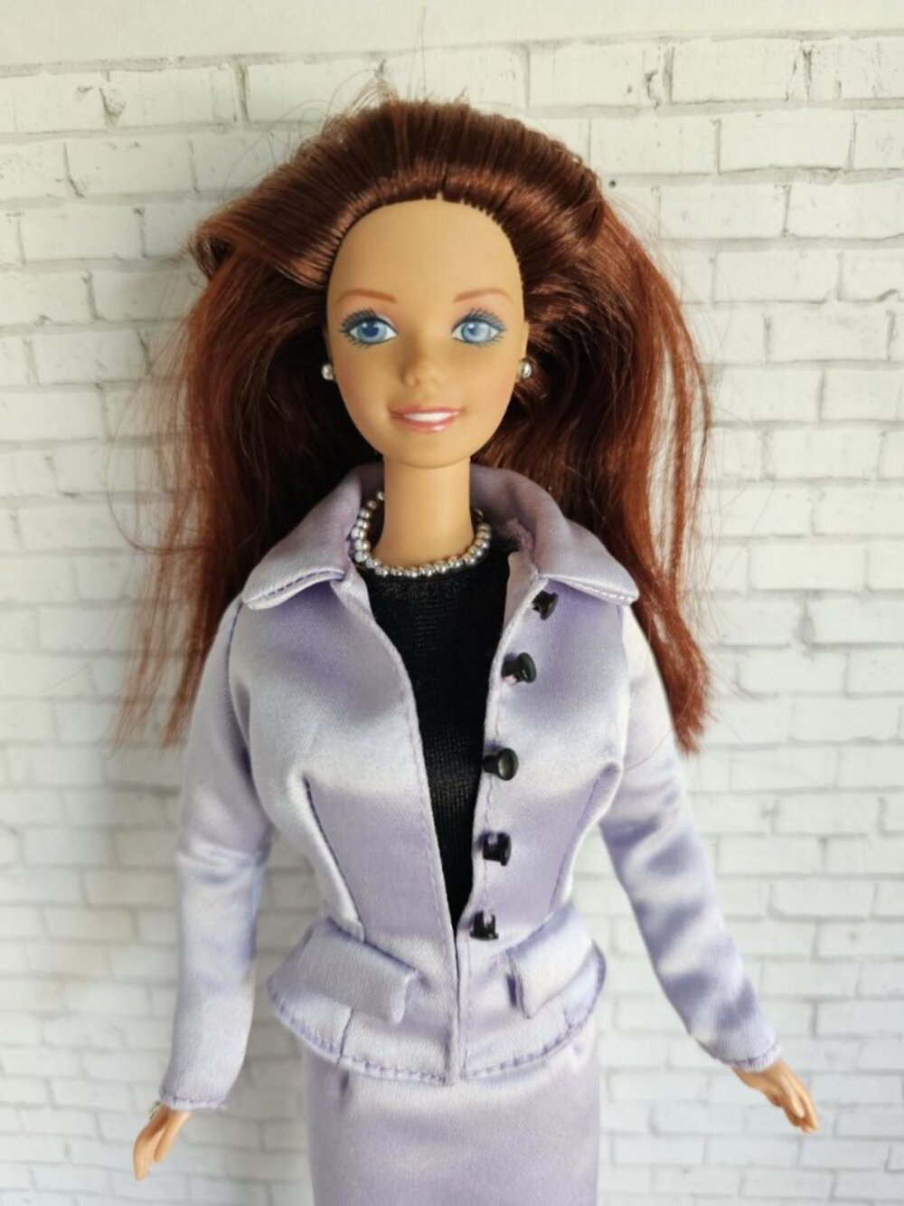Barbie Perfectly Suited 1997 Millicent Roberts Lavender Suit Redhead Doll Rare!!